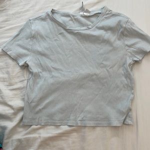 Light blue crop top, lightweight